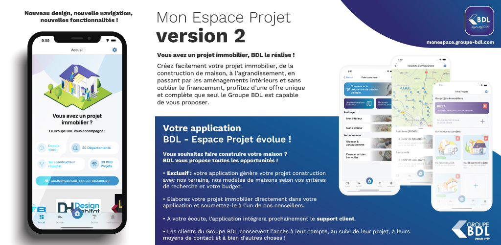 Bannière Android de l'Espace Projet BDL version 2