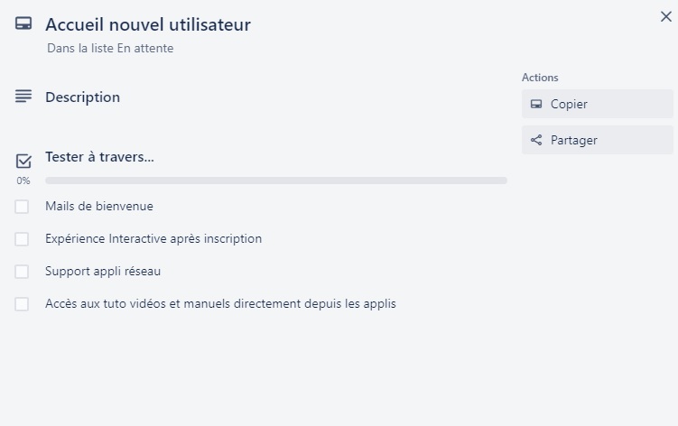 Les checklist dans Trello