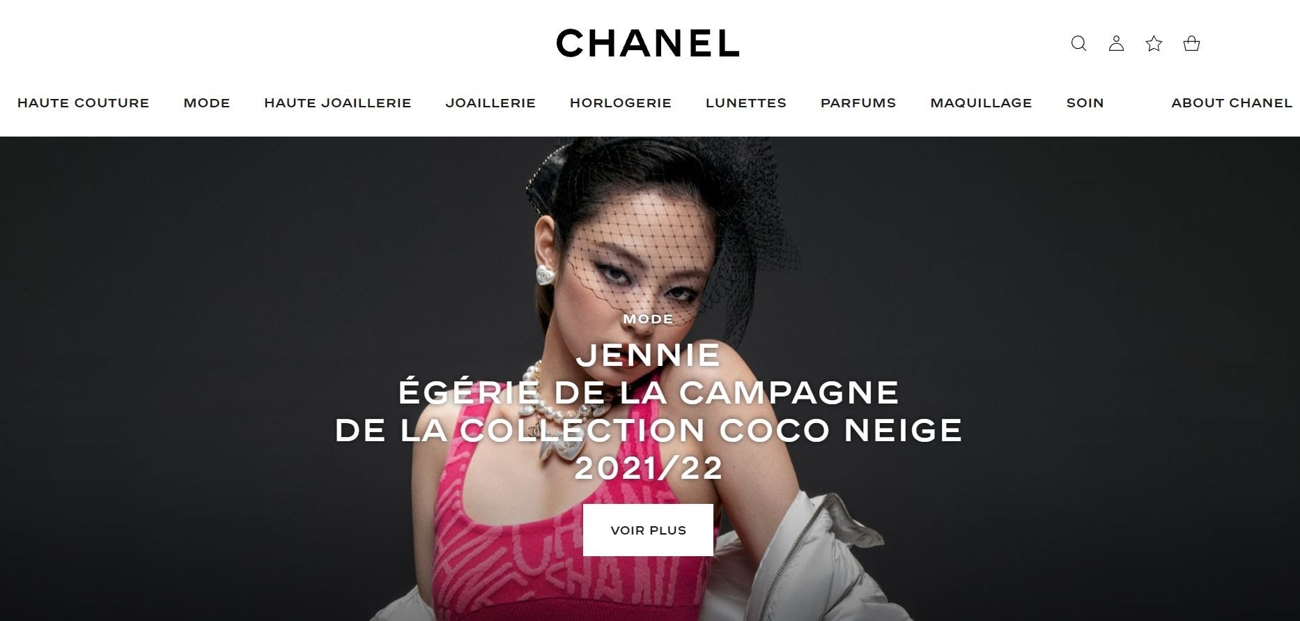 Site internet de Chanel