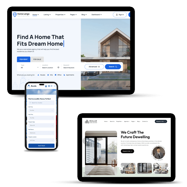 Création site internet agences immobilières