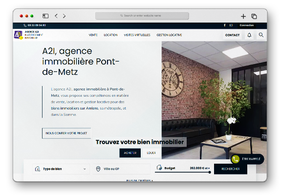 Réalisation site internet Agence 2I - agence immobilière