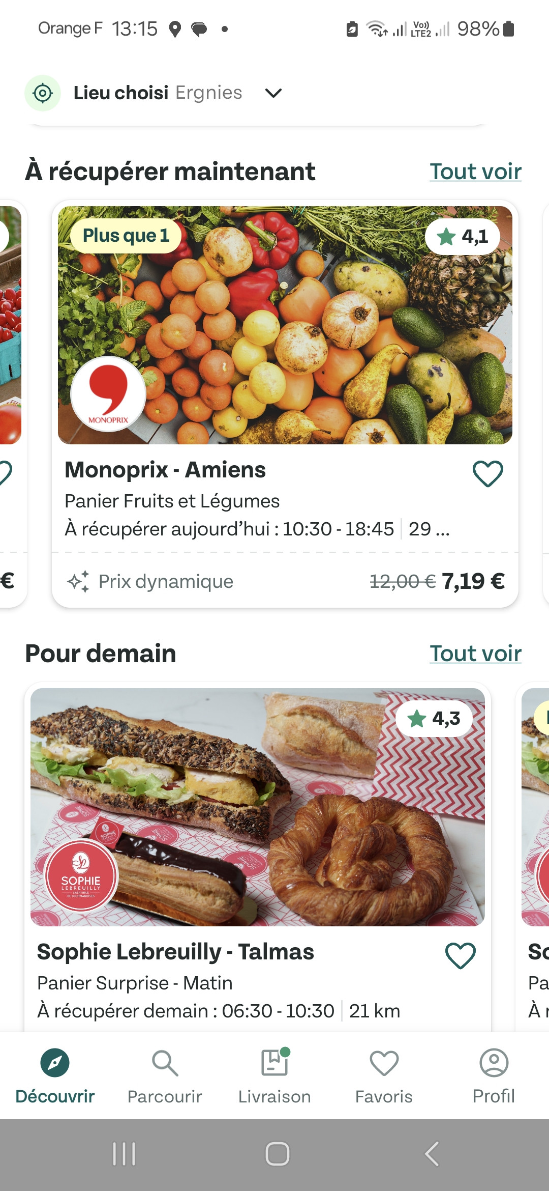 Application mobile Too Good To Go