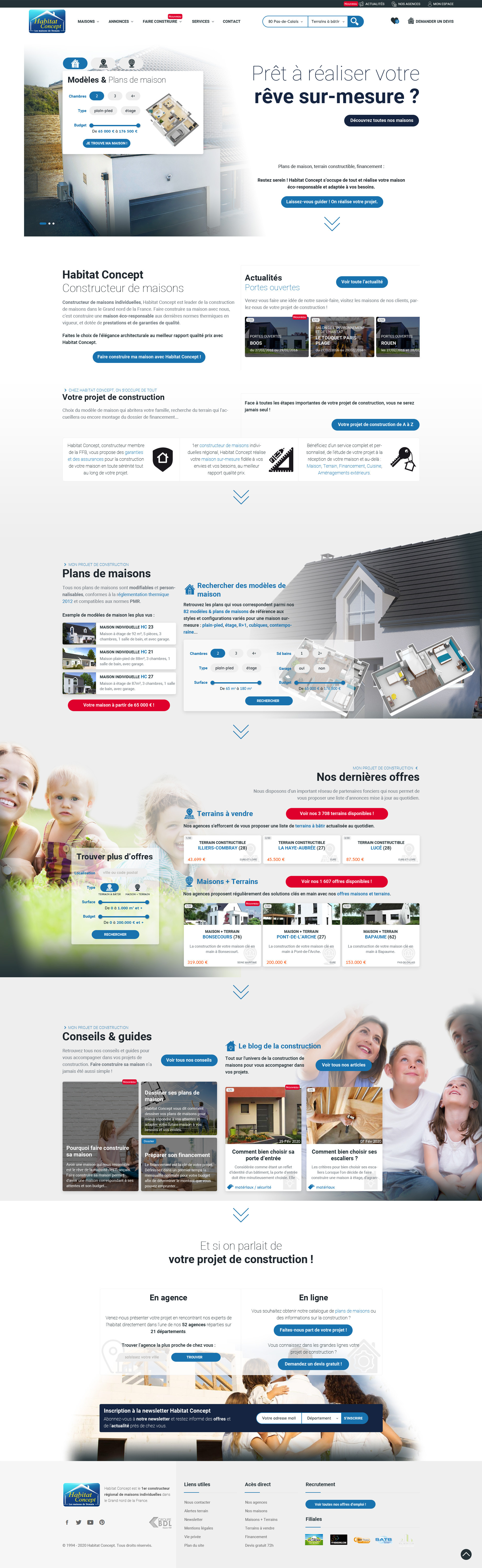 Site internet Habitat Concept avant refonte en 2025